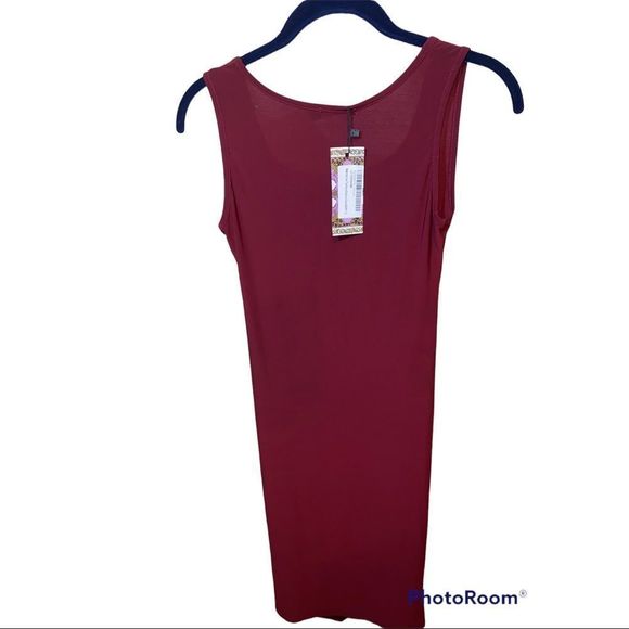 BOOHOO Maternity Over The Bump Bodycon Dress Berry - Picture 1 of 10